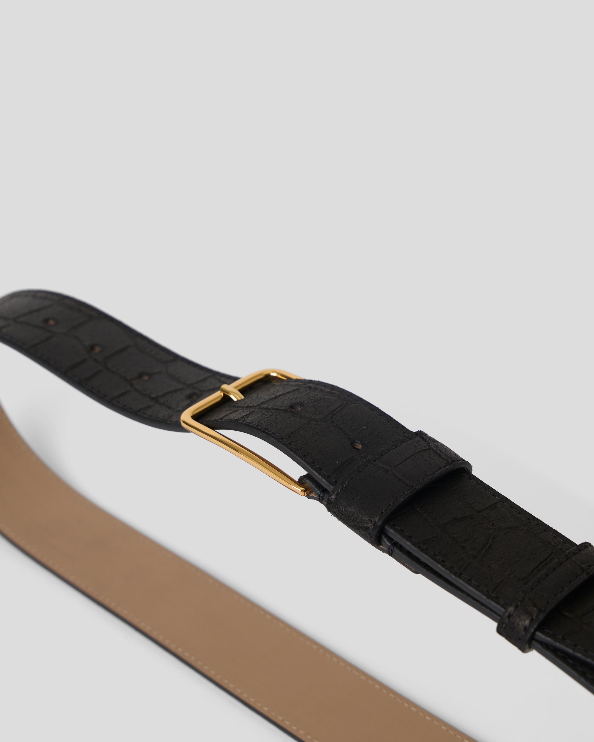 ENZO CROCO SUEDE BELT - BELT