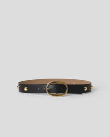 SIERRA STUDDED LEATHER BELT Black Gold - BELT