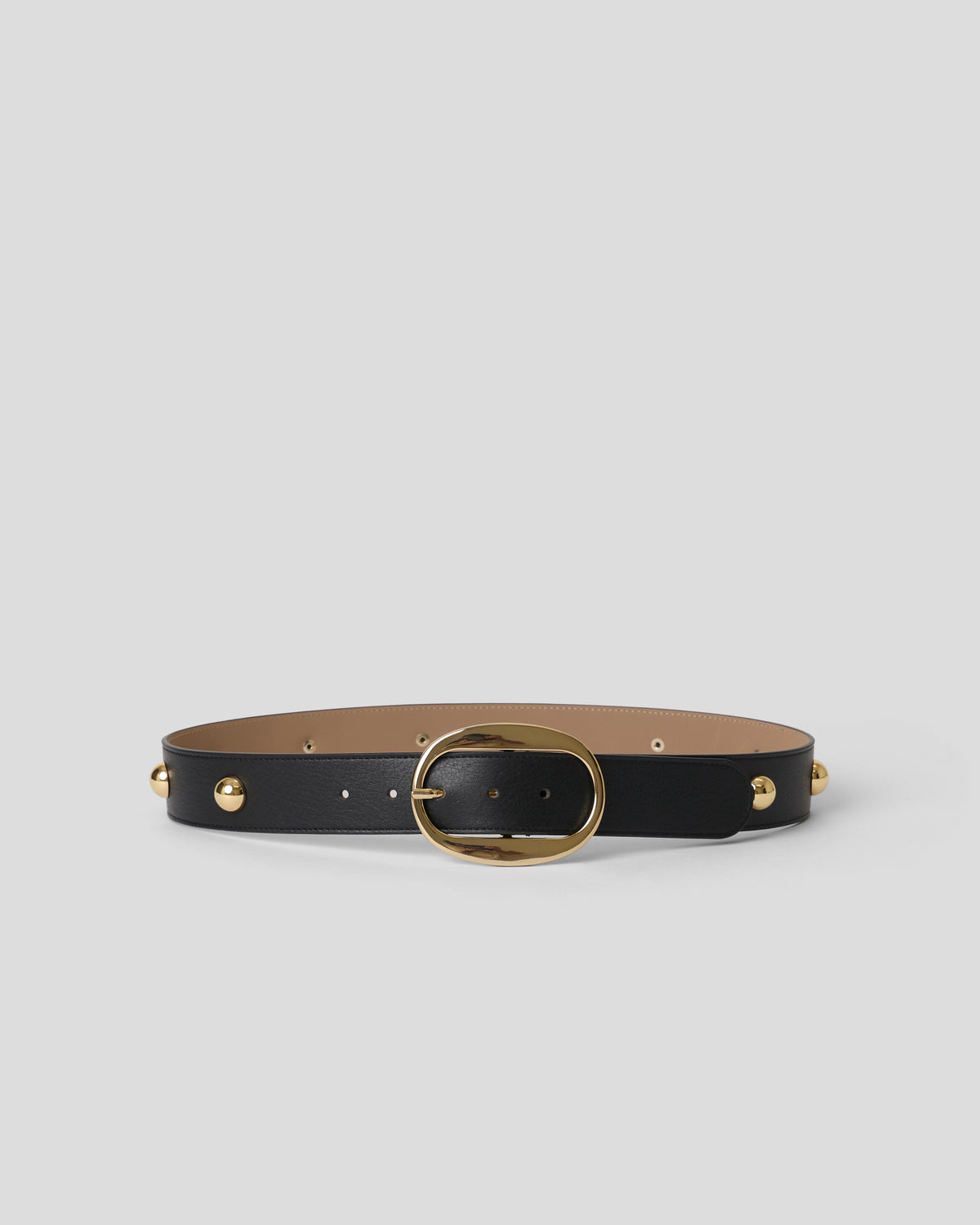 SIERRA STUDDED LEATHER BELT Black Gold - BELT