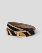 NATE CALF-HAIR LEATHER BELT - BELT