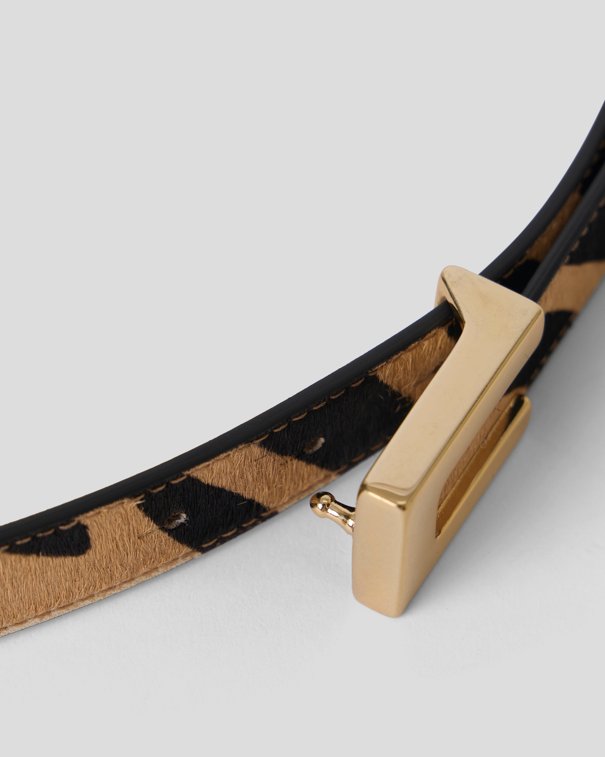 NATE CALF-HAIR LEATHER BELT - BELT