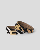 NATE CALF-HAIR LEATHER BELT - BELT