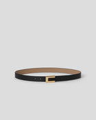 NATE LEATHER BELT Black Gold - BELT