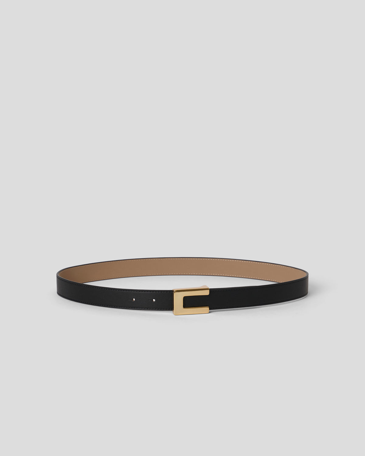 NATE LEATHER BELT Black Gold - BELT