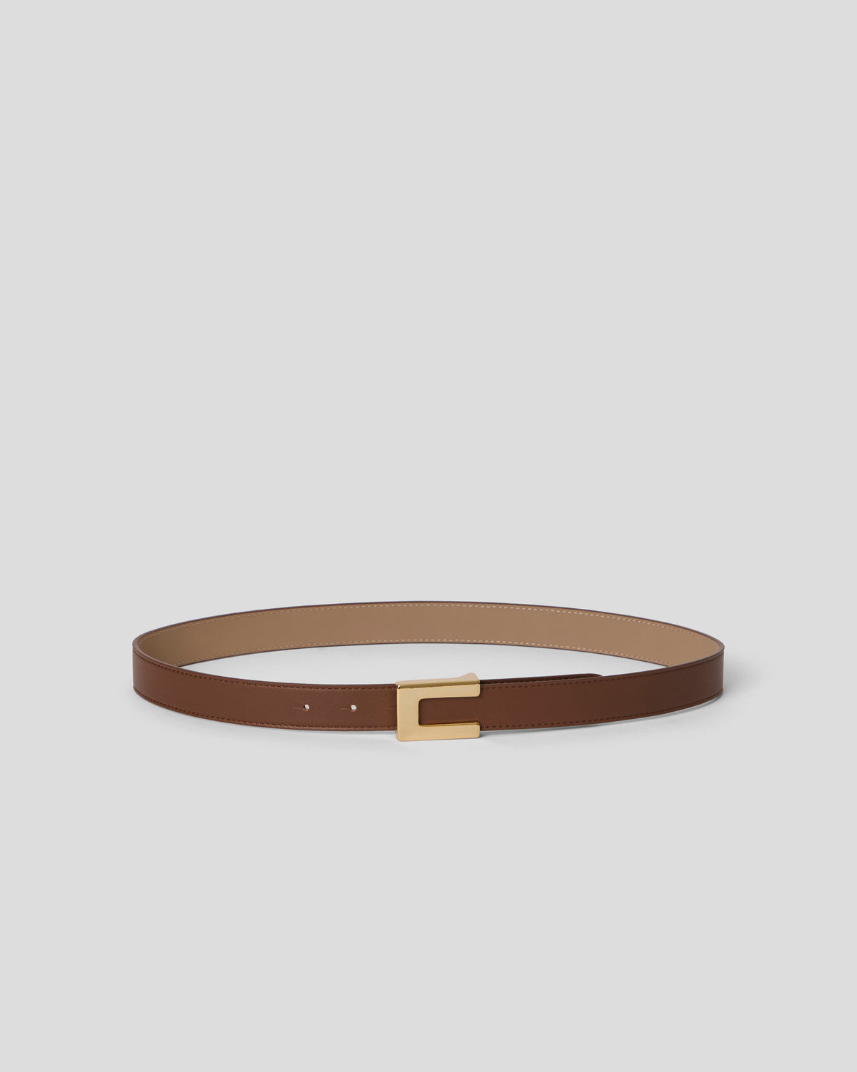 NATE LEATHER BELT Tobacco Gold - BELT