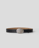 CARTER COLT LEATHER BELT Black Silver - BELT