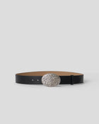 CARTER COLT LEATHER BELT Black Silver - BELT