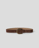 CHARLES SUEDE BELT Chocolate Brass - BELT