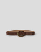 CHARLES SUEDE BELT Chocolate Brass - BELT