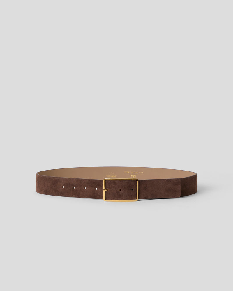 MILLA SUEDE BELT Chocolate Gold - BELT