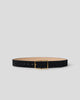 MILLA CALF-HAIR LEATHER BELT Black Gold - BELT