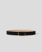 MILLA CALF-HAIR LEATHER BELT Black Gold - BELT