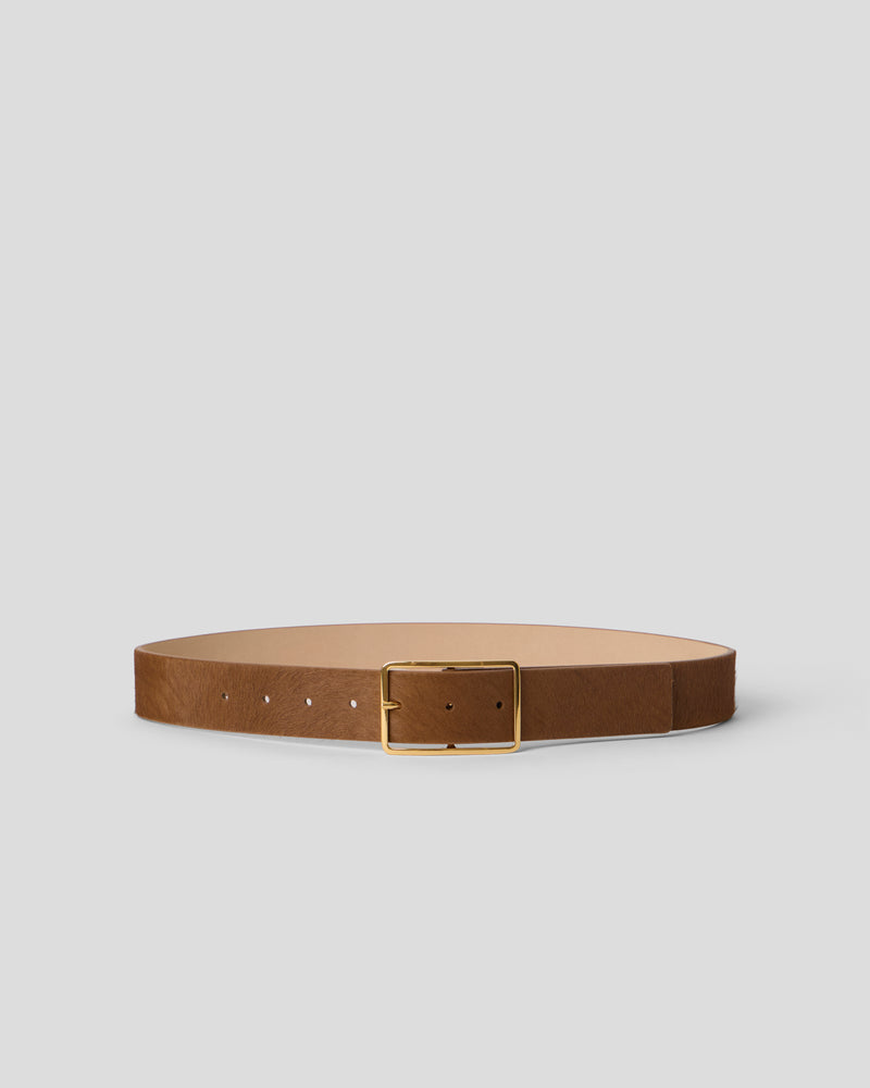 MILLA CALF-HAIR LEATHER BELT