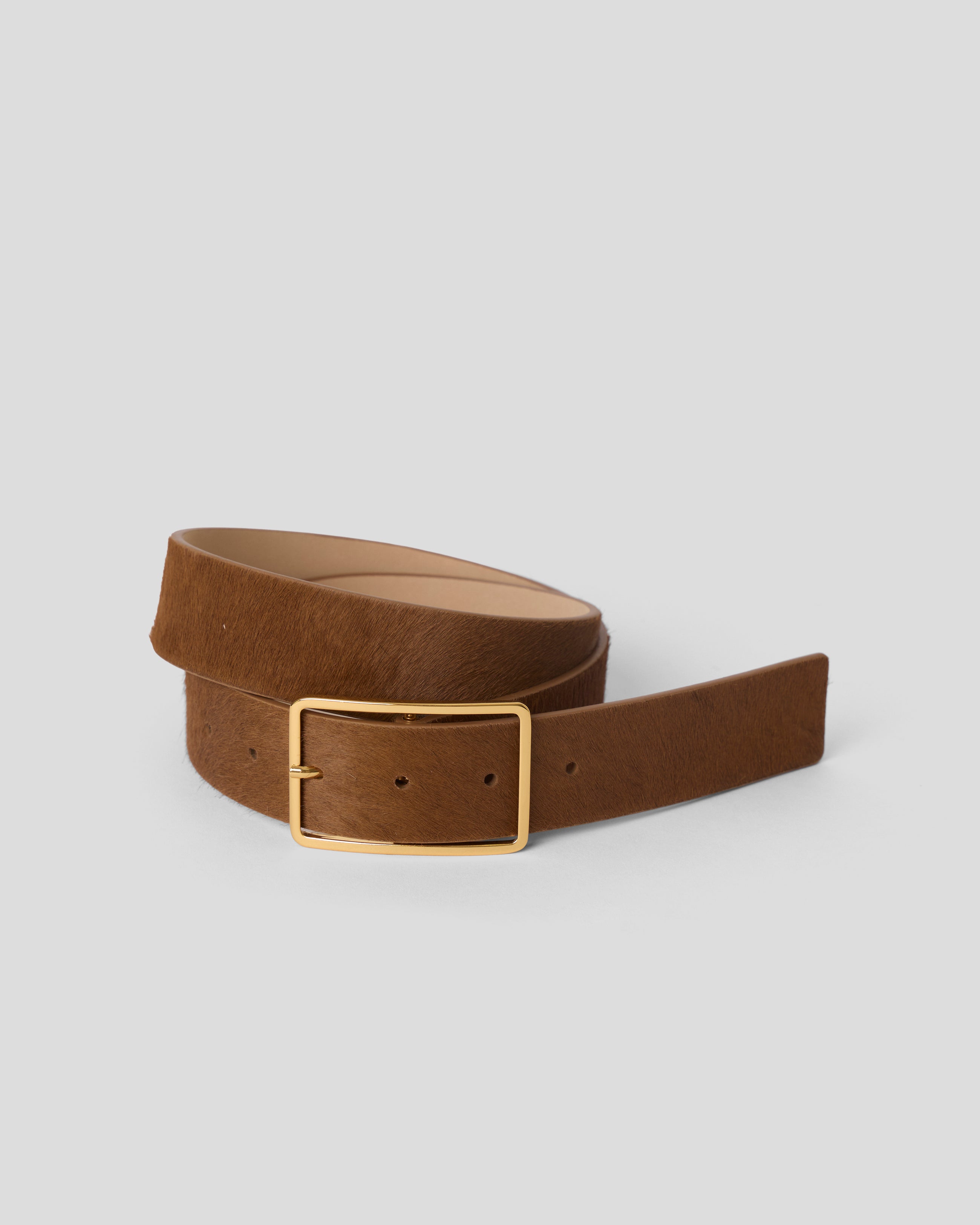 MILLA CALF-HAIR LEATHER BELT - BELT