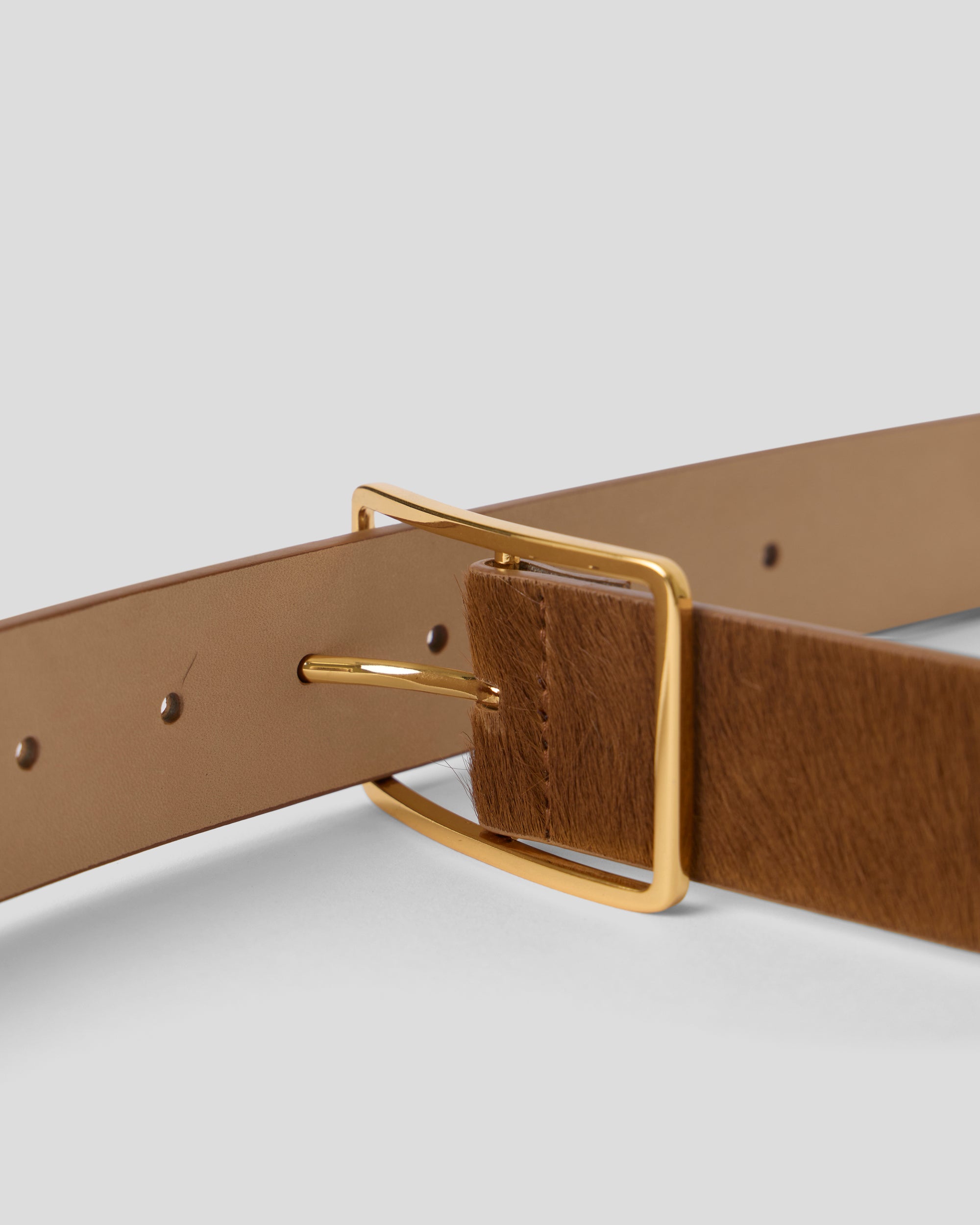 MILLA CALF-HAIR LEATHER BELT - BELT