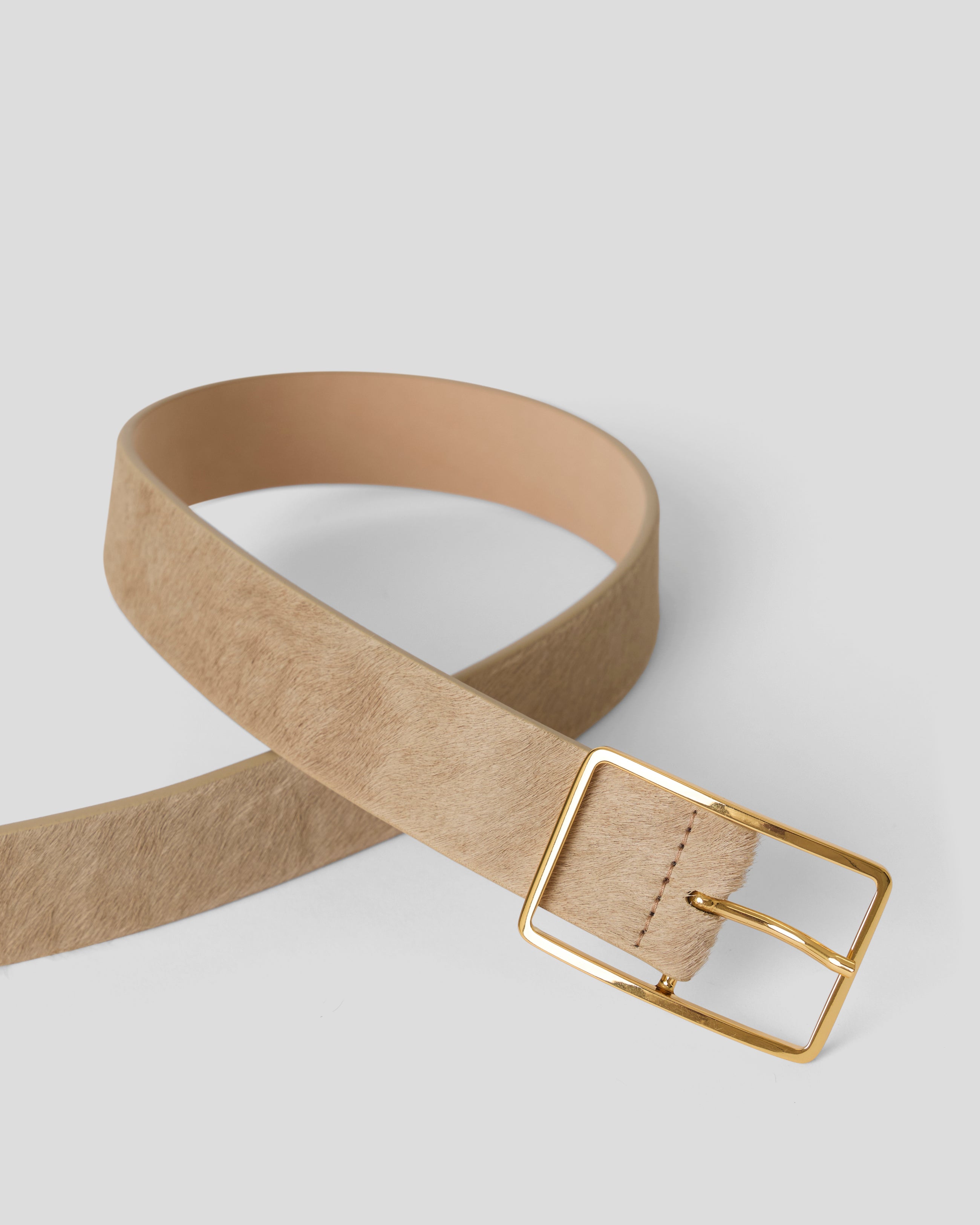 MILLA CALF-HAIR LEATHER BELT - BELT