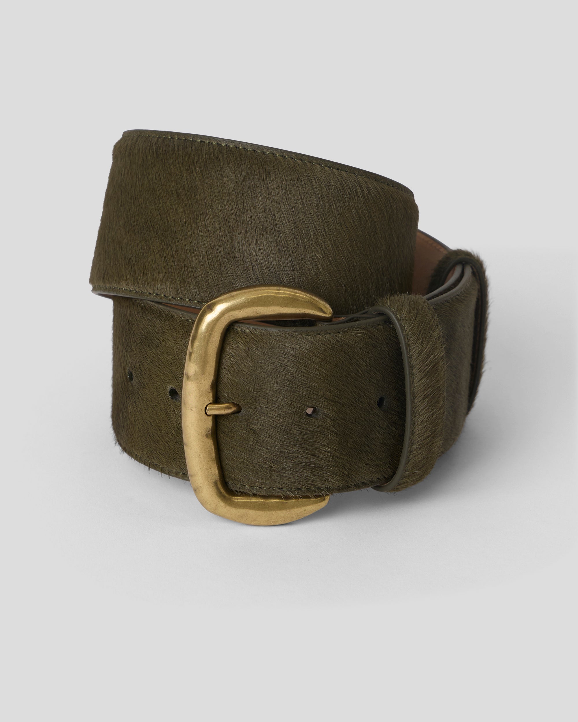 ARTHUR CALF-HAIR LEATHER BELT - BELT
