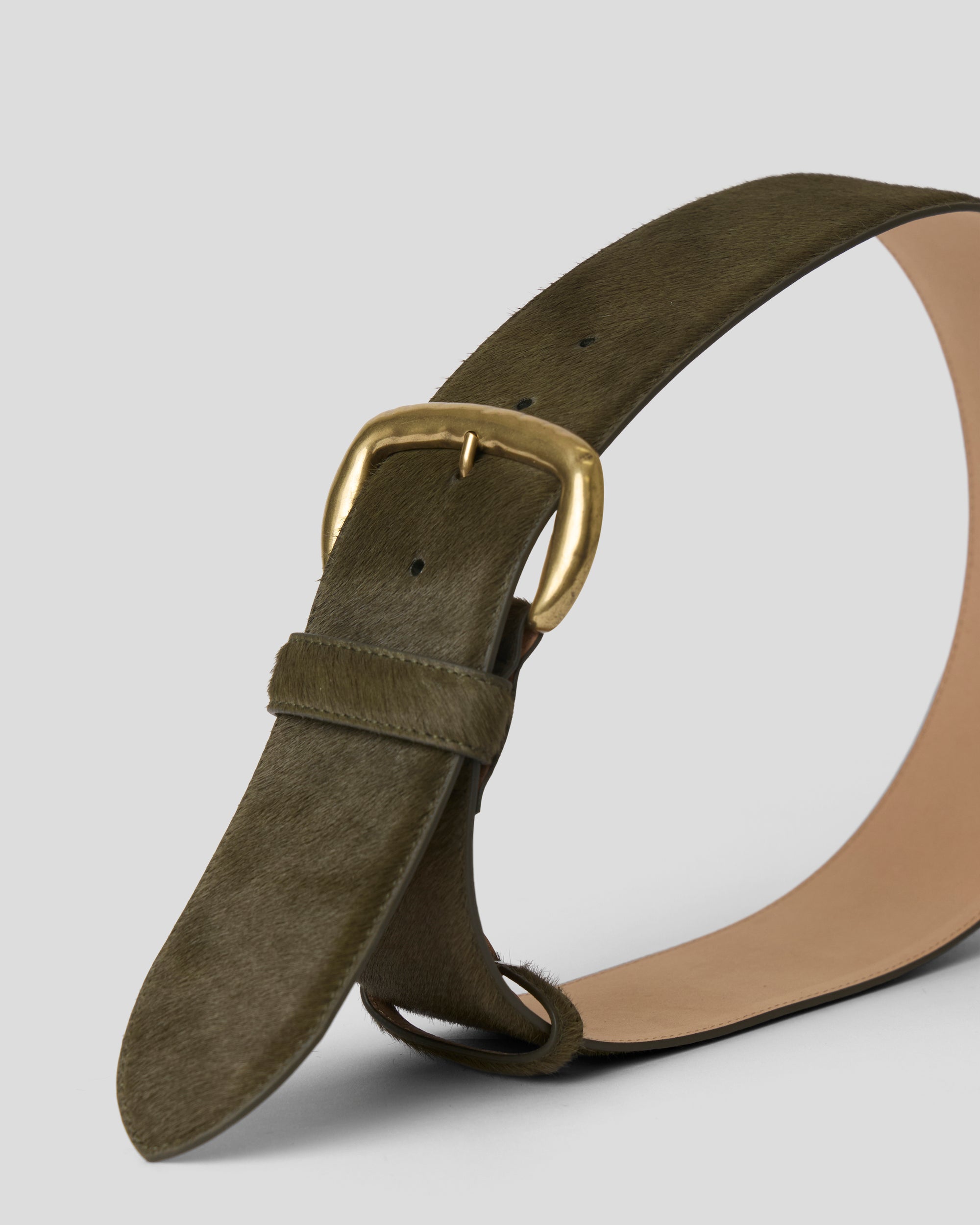 ARTHUR CALF-HAIR LEATHER BELT - BELT