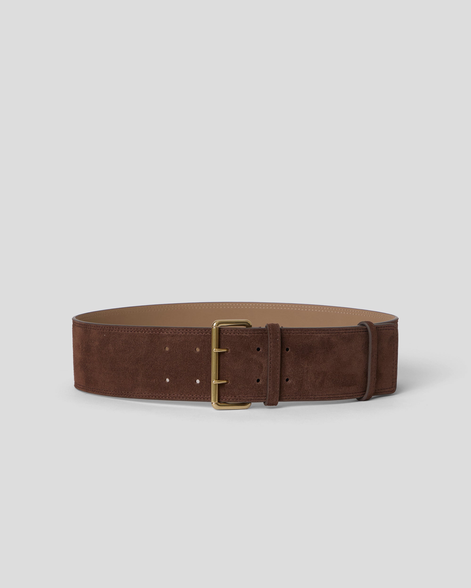 LUELLA SUEDE BELT Chocolate Brass - BELT