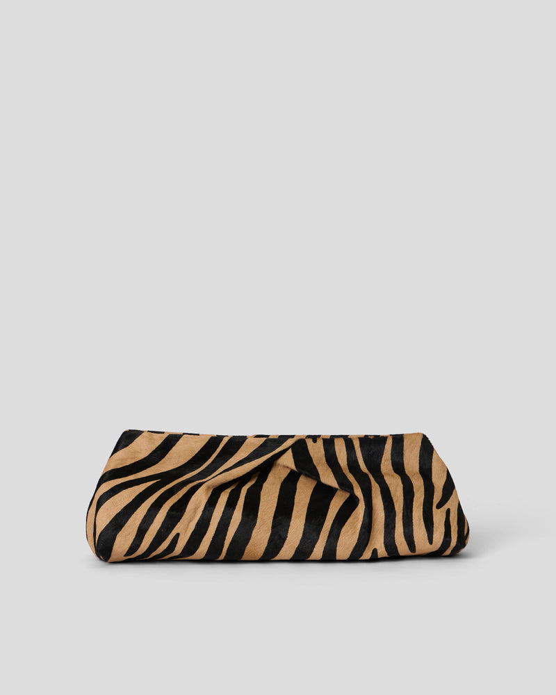 JINO CALF-HAIR CLUTCH Maxi Zebra - HANDBAGS