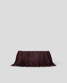 MELROSE LEATHER CLUTCH Oxblood - HANDBAGS