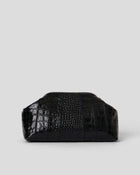 CATE CROC CLUTCH Black - HANDBAGS