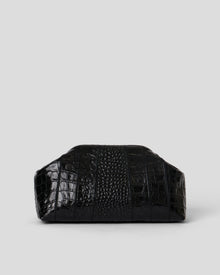CATE CROC CLUTCH Black - HANDBAGS