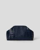 CATE CROC CLUTCH Dk. Navy - HANDBAGS