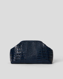 CATE CROC CLUTCH Dk. Navy - HANDBAGS