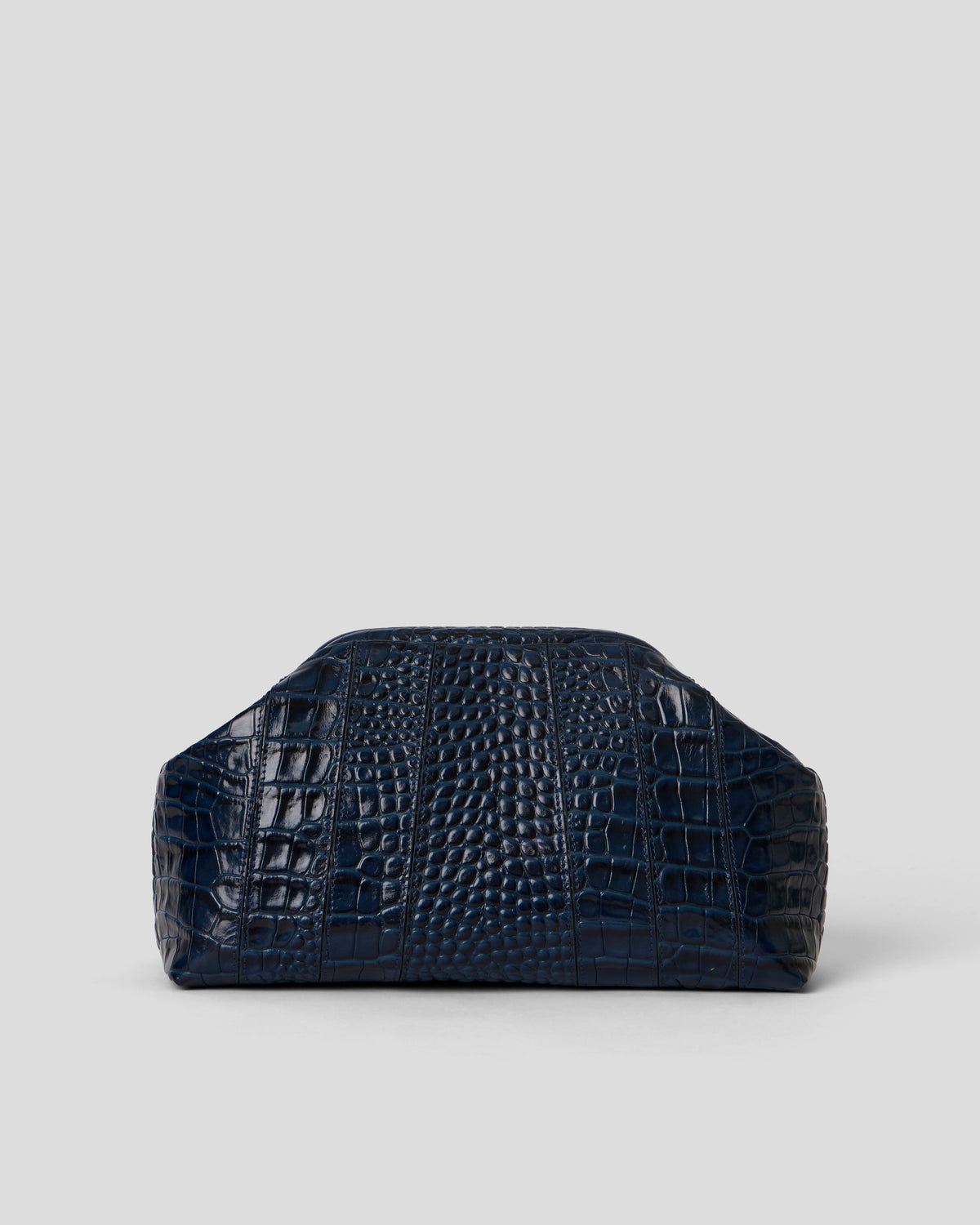 CATE CROC CLUTCH Dk. Navy - HANDBAGS