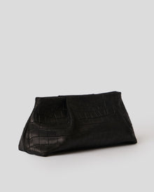 BRONTE CROC SUEDE CLUTCH - HANDBAGS