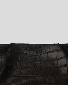 BRONTE CROC SUEDE CLUTCH - HANDBAGS