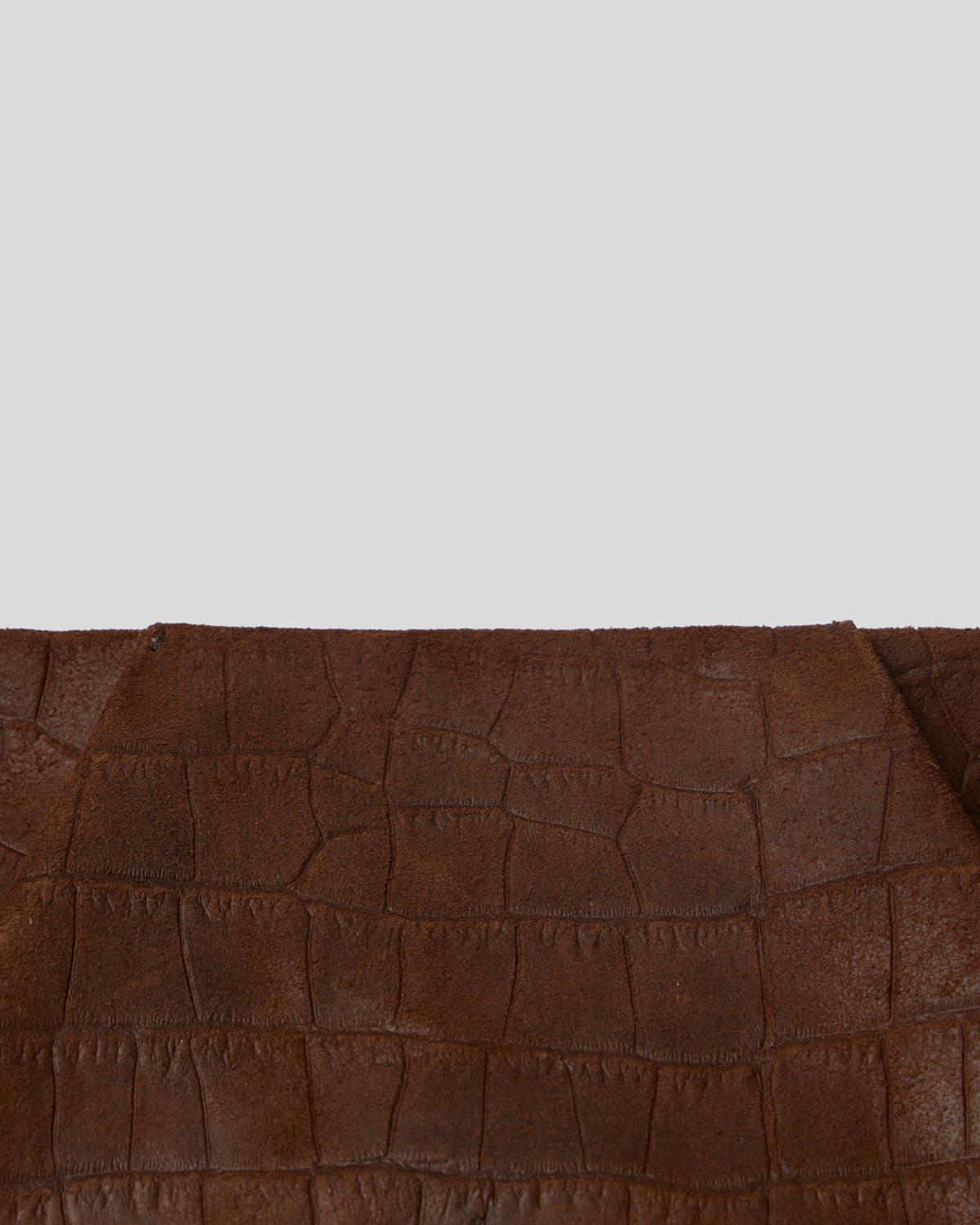 BRONTE CROC SUEDE CLUTCH - HANDBAGS