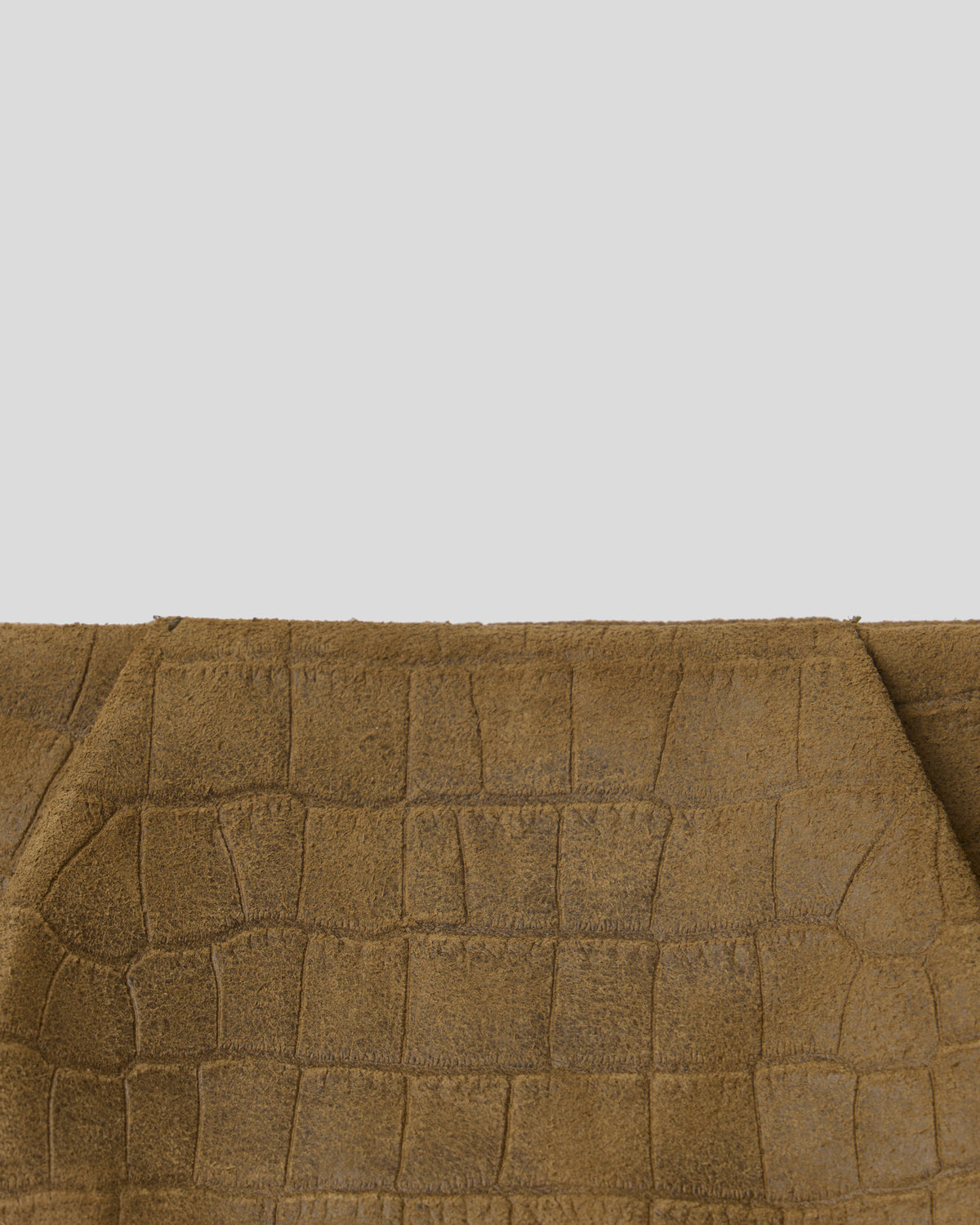 BRONTE CROC SUEDE CLUTCH - HANDBAGS