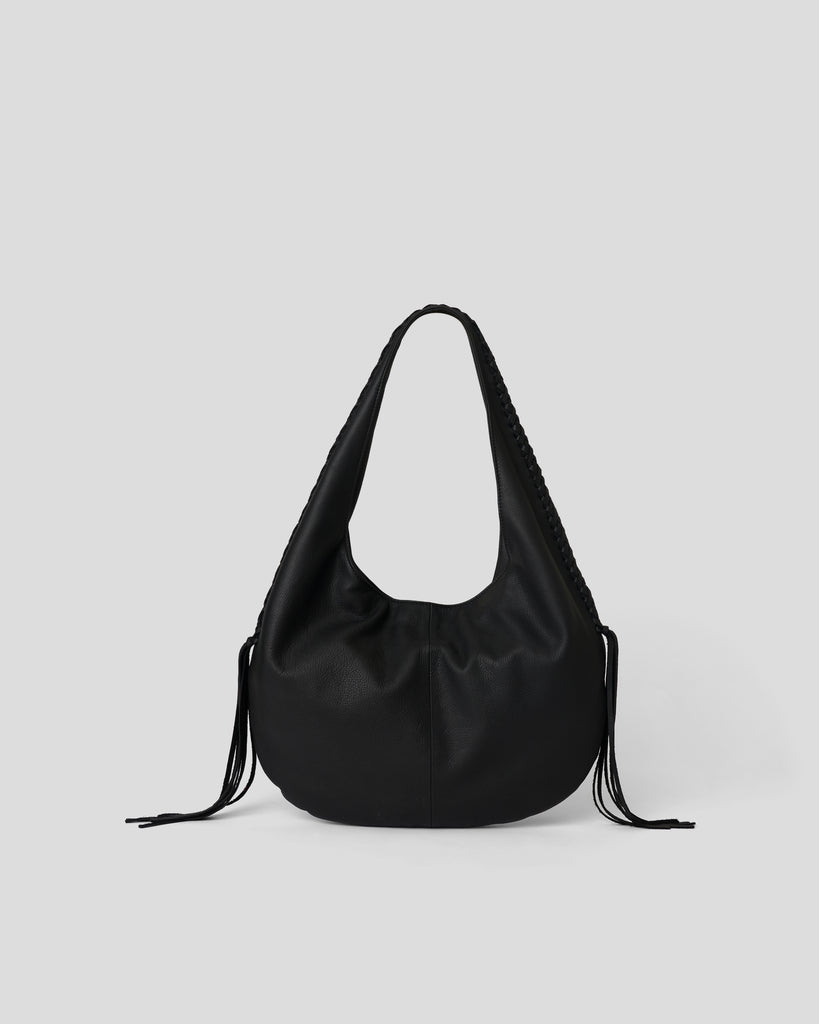 EMERSON LEATHER HOBO Black - HANDBAGS