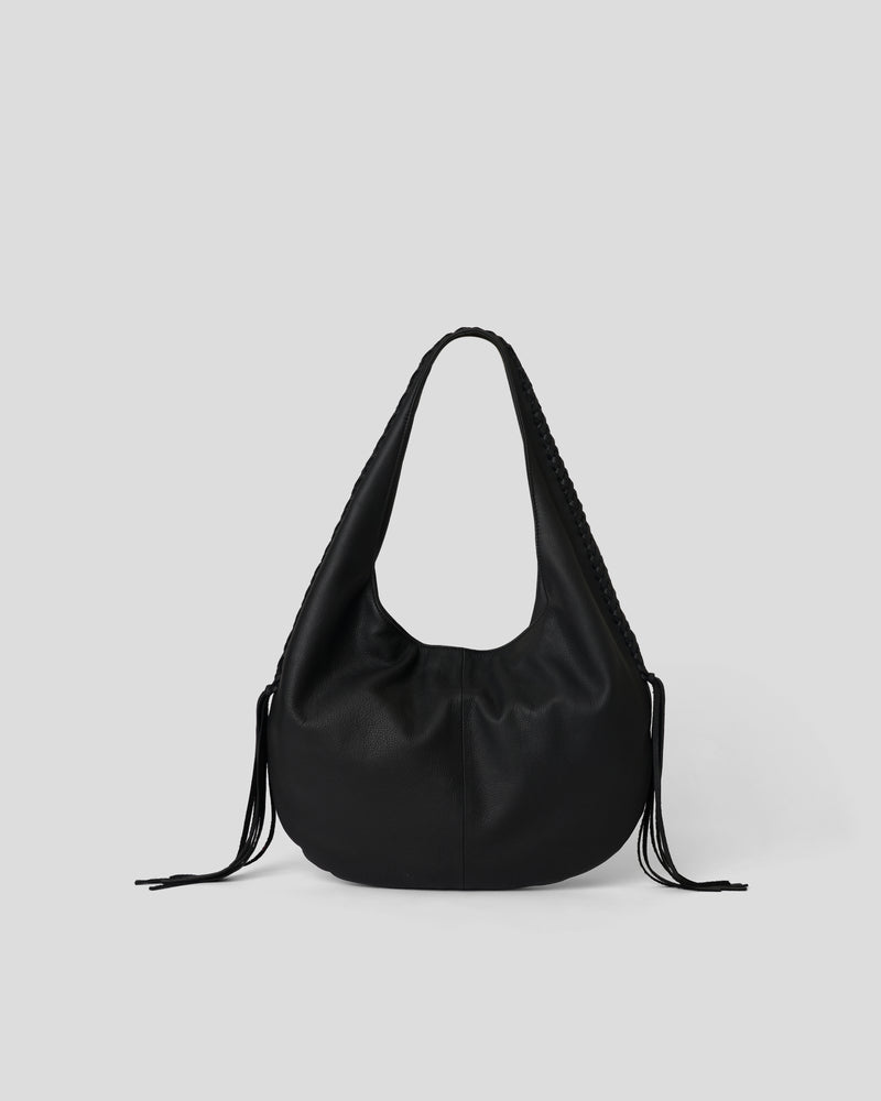 EMERSON LEATHER HOBO Black - HANDBAGS