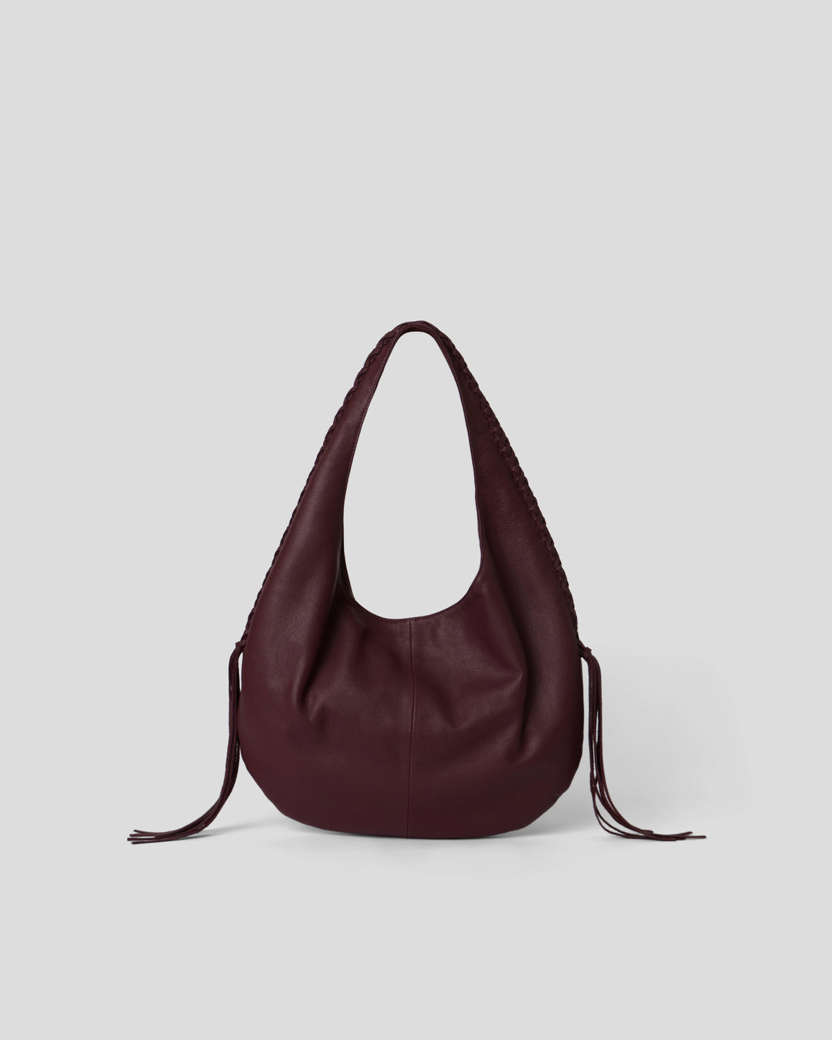 EMERSON LEATHER HOBO Oxblood - HANDBAGS