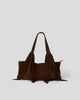 CARTER FRINGE SUEDE BAG Chocolate - HANDBAGS