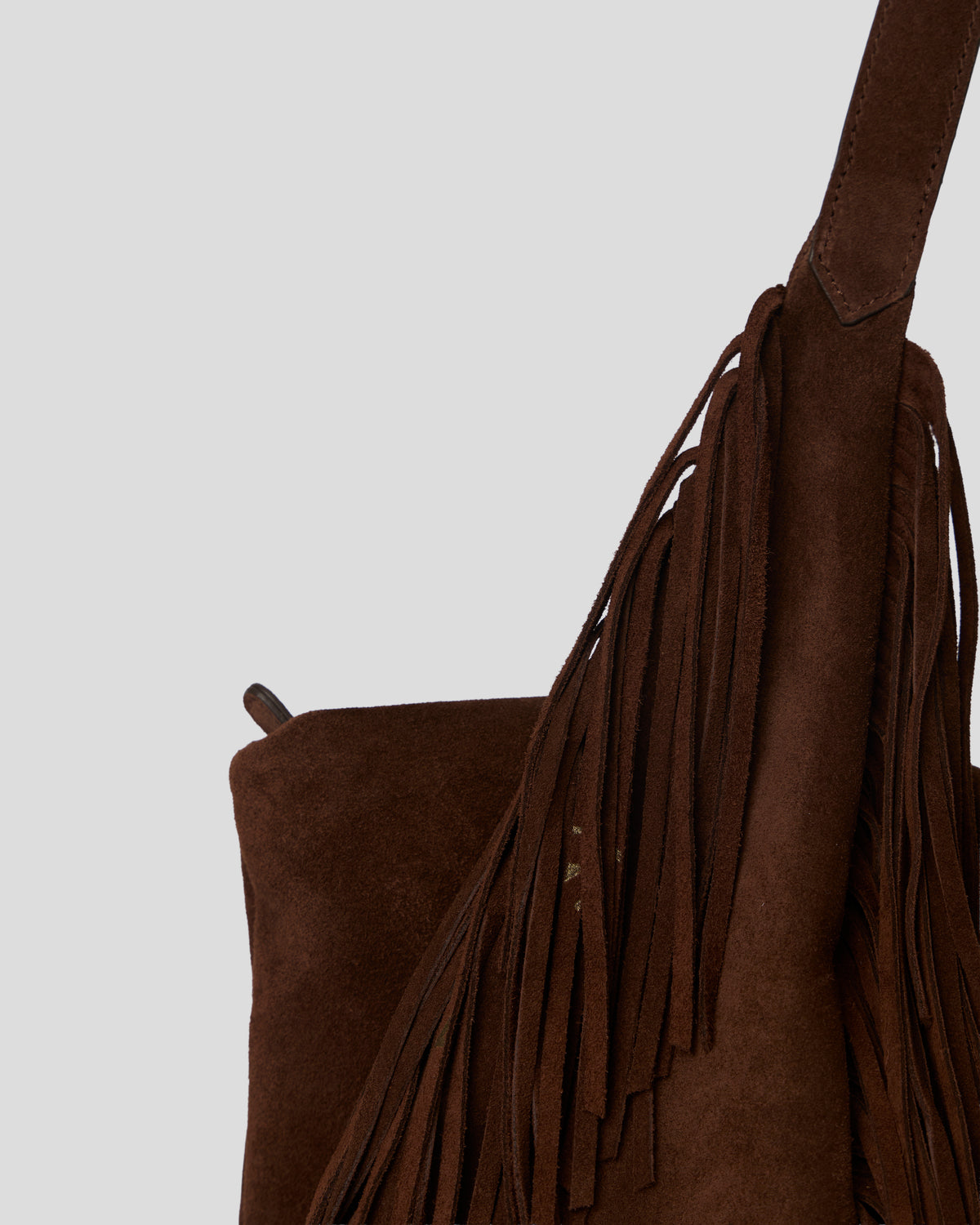 CARTER FRINGE SUEDE BAG - HANDBAGS