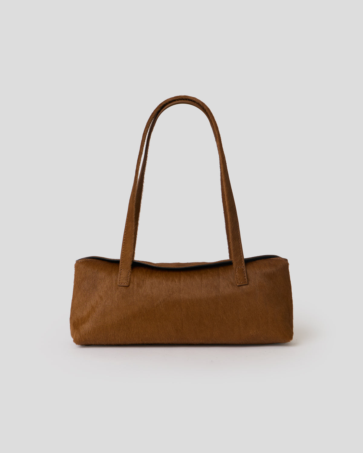 JOAN CALF-HAIR SHOULDER BAG Bronze - HANDBAGS
