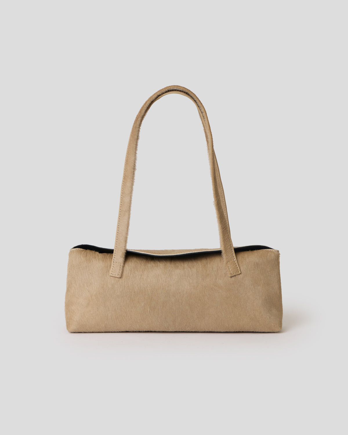 JOAN CALF-HAIR SHOULDER BAG Lt. Sand - HANDBAGS
