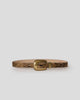 WALKER CALF-HAIR LEATHER BELT Tiger Brass - BELT