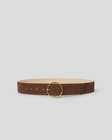MOLLY SUEDE BELT Chocolate Gold - BELT