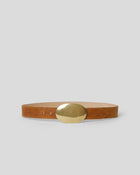 MYRA WASHED LEATHER BELT Camel Brass - BELT
