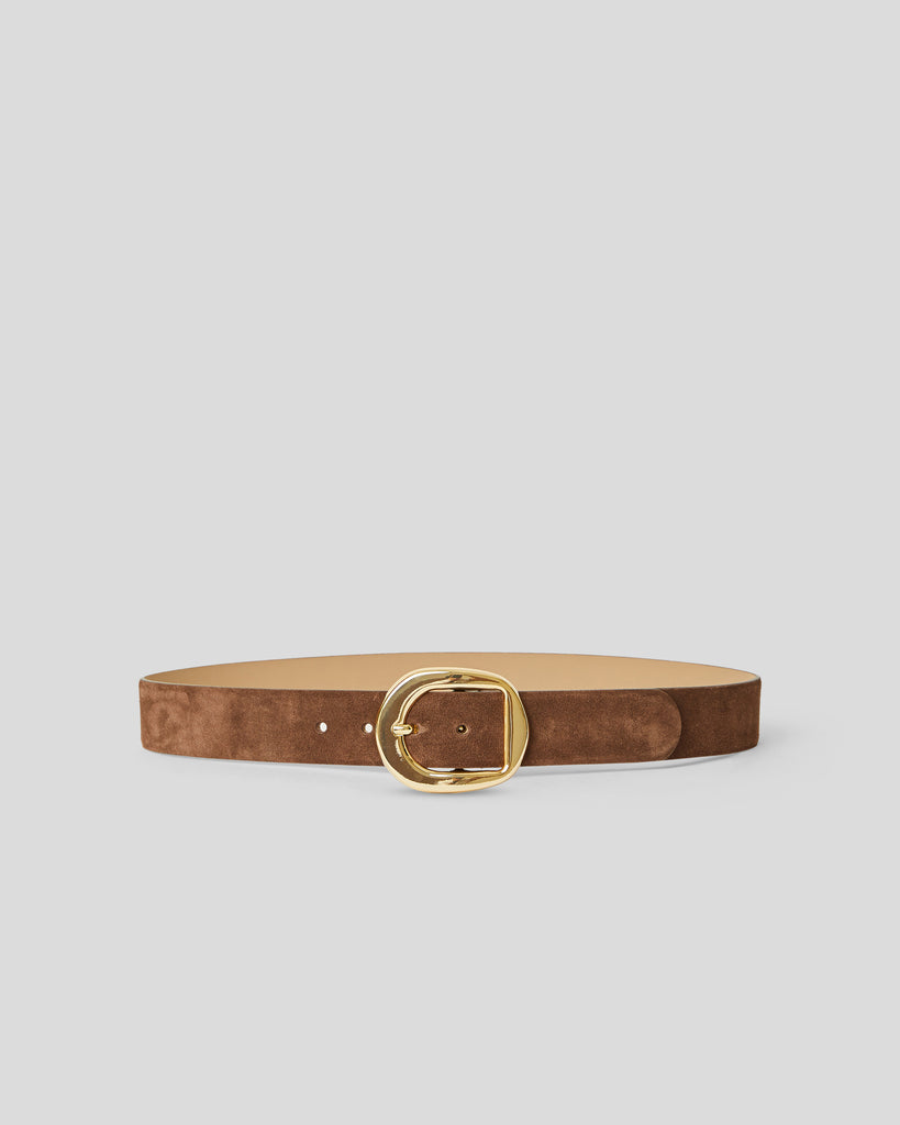 GREYSON SUEDE BELT Chocolate Gold - BELT
