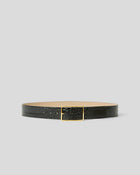 MILLA CROCO LEATHER BELT Black Gold XL - BELT