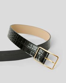MILLA CROCO LEATHER BELT - BELT