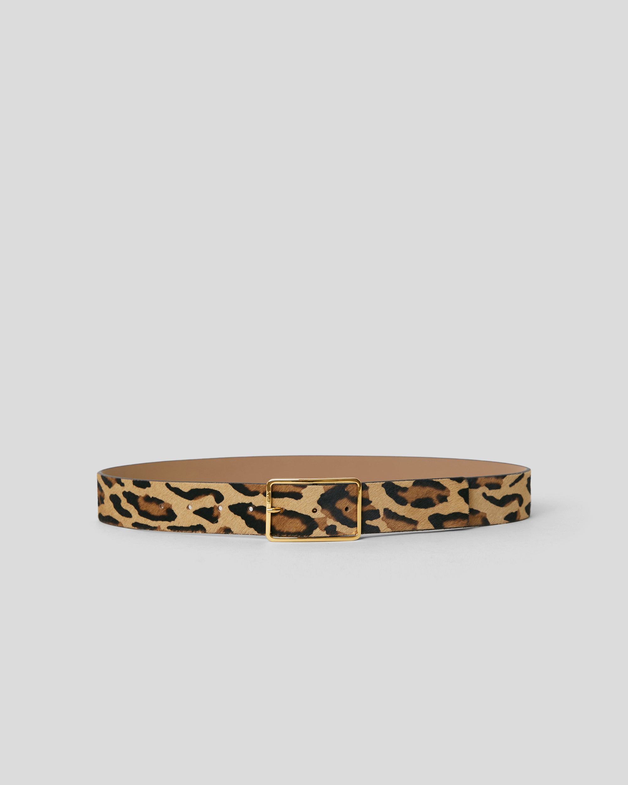 MILLA CALF-HAIR LEATHER BELT Leopard Gold - BELT