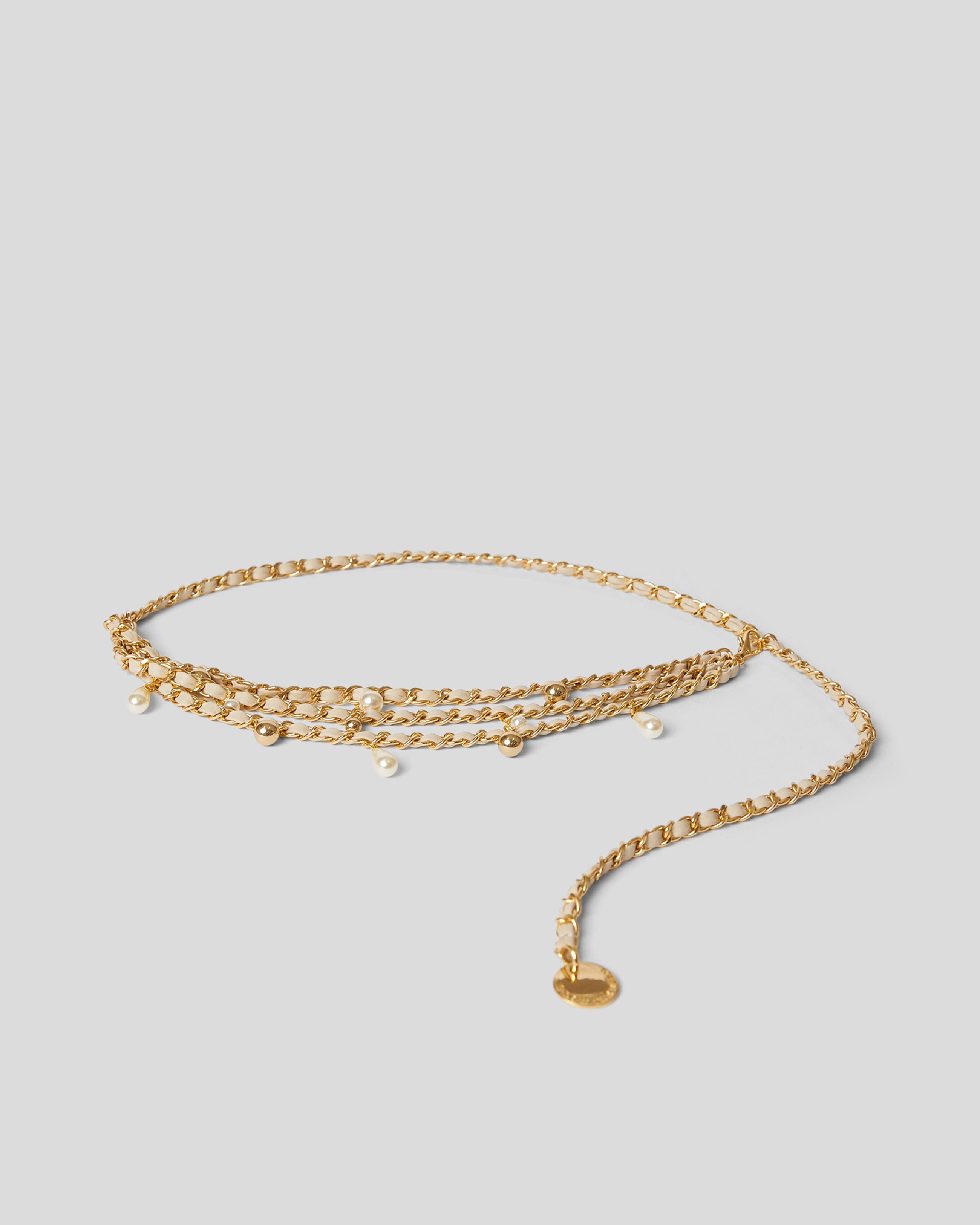 MADELYN CHAIN BELT Bone Gold OS - BELT