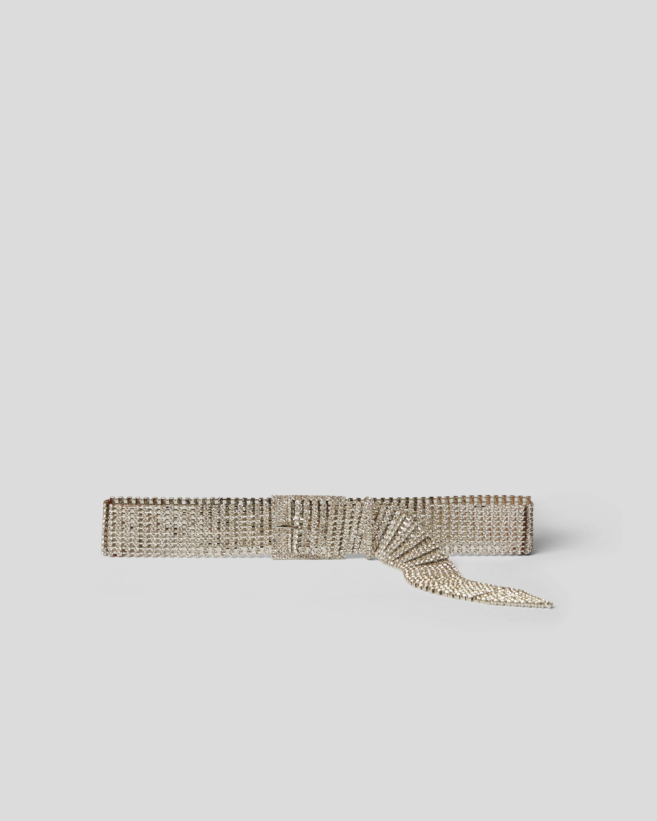 FARAH CRYSTAL BELT Silver OS - BELT